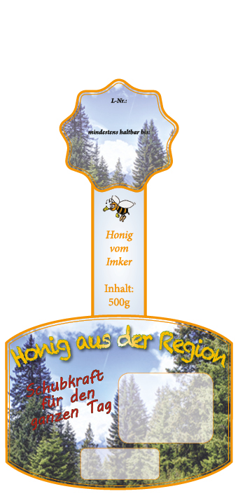 100 Etiketten//Aufkleber /"Für ein Glas Honig sind meine Bienen..../"Imker,Imkerei